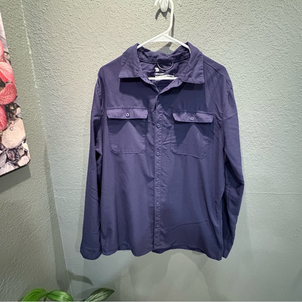 All in Motion Men's Dark Blue Shirt Jacket